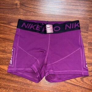 Nike Women's Vibrant Purple Athletic Shorts